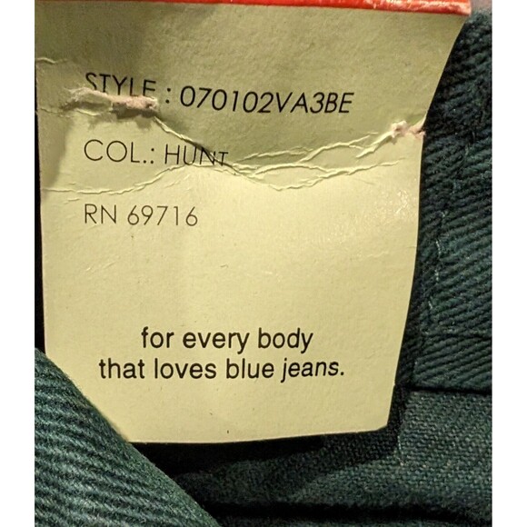 Vintage Hunter Green Jordache Relaxed Fit Denim Jeans Men's 46x32 (42x29) NWT - Picture 8 of 11